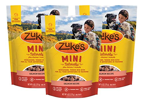 Zuke's Mini Naturals Dog Training Treats, Salmon Recipe, Sof
