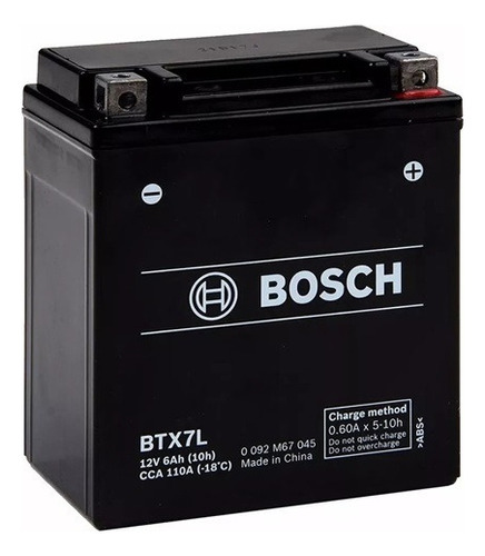 Bateria 6mg7l = Ytx7l-bs Bosch Gel 12v 6ah 