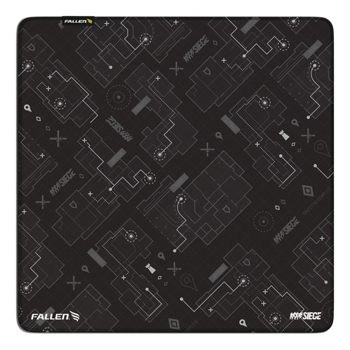 Mousepad Gamer Fallen R6 Siege - Speed+ Grande 45x45cm Preto