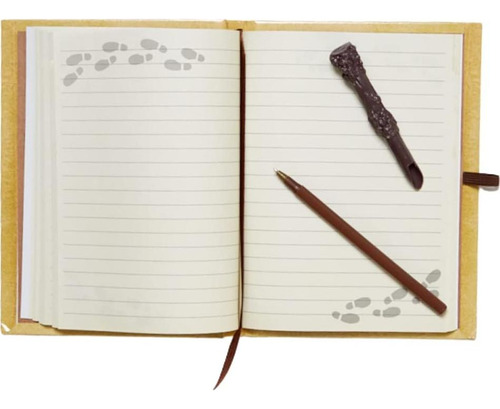 Diario Mapa Del Merodeador Harry Potter Con Pluma Varita