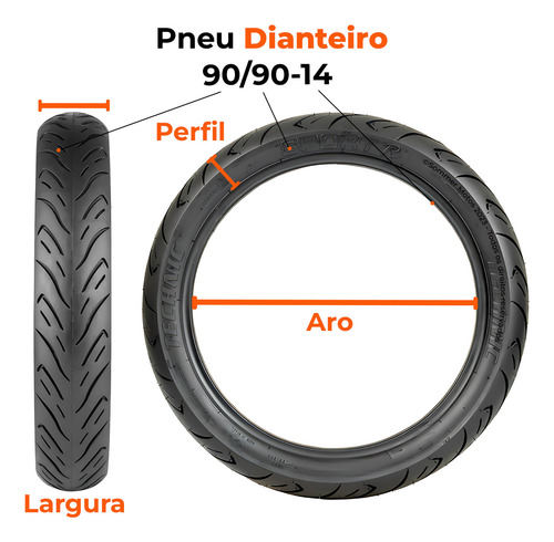Par Pneu Cruisym 150 90-90-14 + 100-90-14 Technic