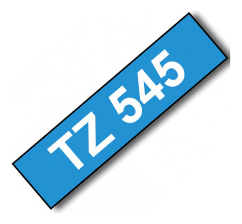 Cinta Brother Tze545 Blanco Sobre Azul 18mm X 8mts