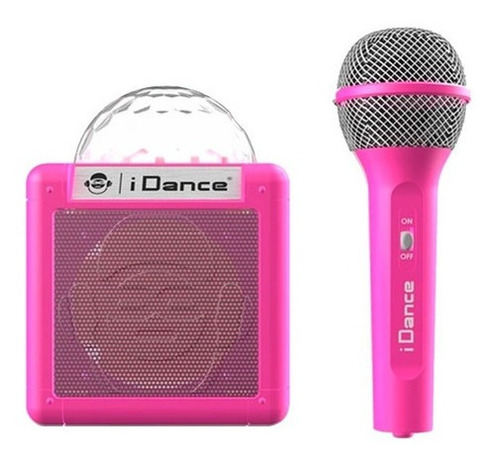Idance Cube Sing Micrófono Karaoke + Parlante 100 Rosa