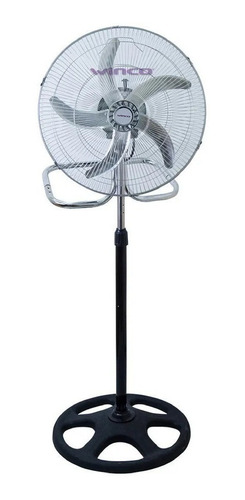 Ventilador 3 en 1 Winco W118 negro con 5 palas color gris de aluminio, 18" de diámetro 220 V