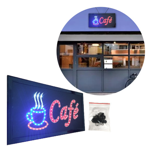 Anuncio Luminoso Led Cafe 