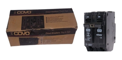 Breaker P/empotrar 2x20amp (covo) Pack 5 Pcs