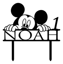 Comprar Cake Topper Adorno Torta Cumple Mickey Mouse Personalizado 