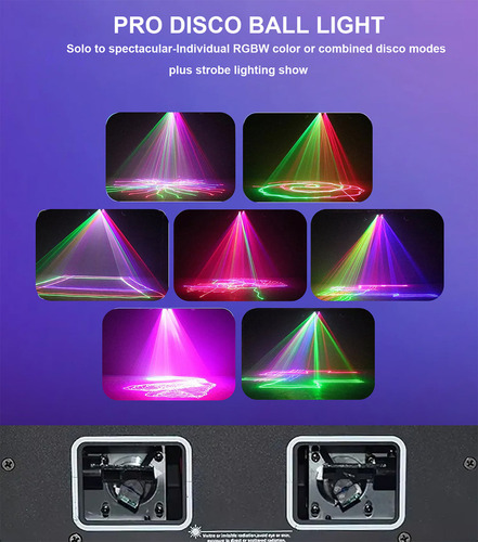Rayo Láser Cuatro Rgb Dmx Potente Luces Para Dj Proyecto Para Escenario Música Sonido Activado Y Control Dmx Proyector De Patrones