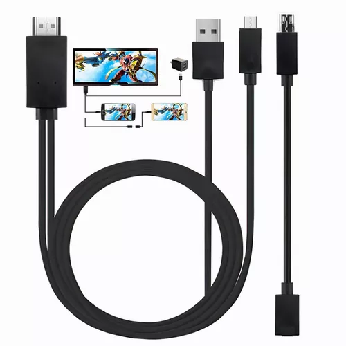 Kit Mhl Cable Adaptador Micro Usb V8 A Hdmi