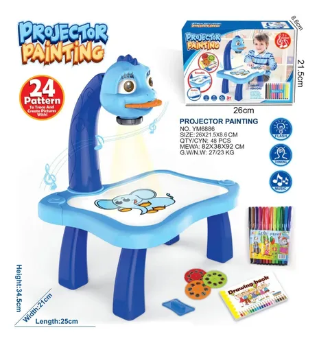 Mesa De Dibujo Luz Led Proyectora Infantil Juegos Y Juguetes