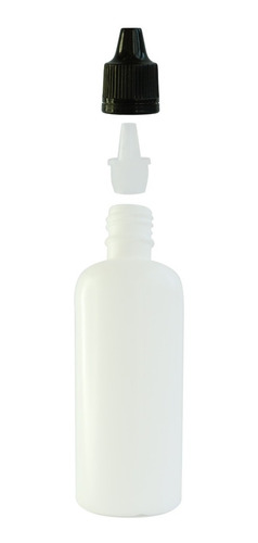 Frasco Plástico Branco C/ Conta Gotas 100ml (50 Unid.)
