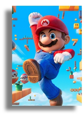 Cuadro Canvas Personalizado 35x50cm  Mario Bros Poster