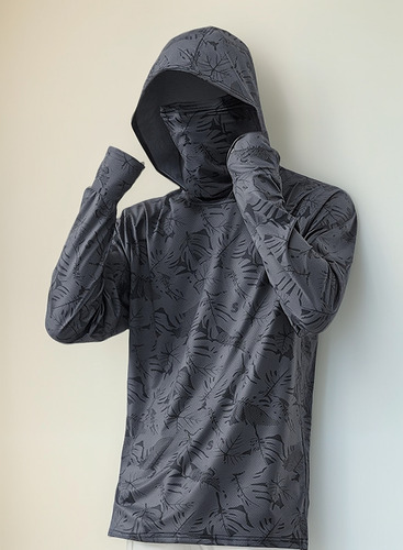 Protección Solar De Los Hombres Sudadera Con Capucha Camisa