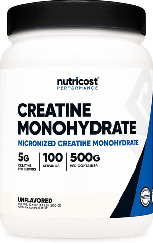 Creatina Monohidratada 5g En Polvo Nutricost 500g