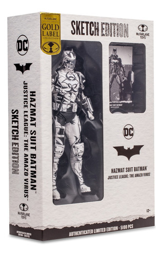 Mcfarlane Figura 7 Batman Hazmat Suit (line Art) Gold Label (Reacondicionado)