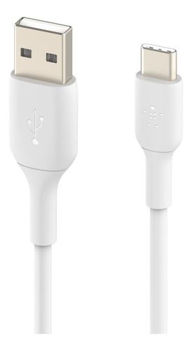 Cable Tipo C A Usb Belkin Boost Charge Cab001bt2mwh 2m Blanc Color Blanco