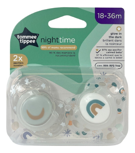 Chupetes 18-36 Meses Night Time Tommee Tippee