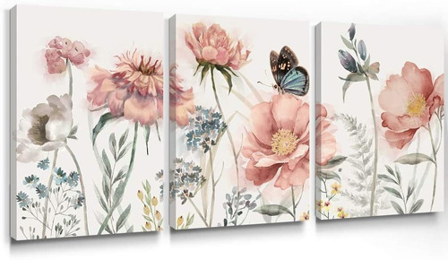 Arte De Pared Flores Rosas Flor Lienzo Im Ones Simple E...