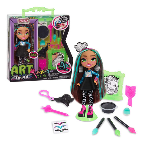 Art Squad Nene Doll & Accesorios De 10 Pulgadas Con Proyecto