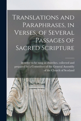 Libro Translations And Paraphrases, In Verses, Of Several...