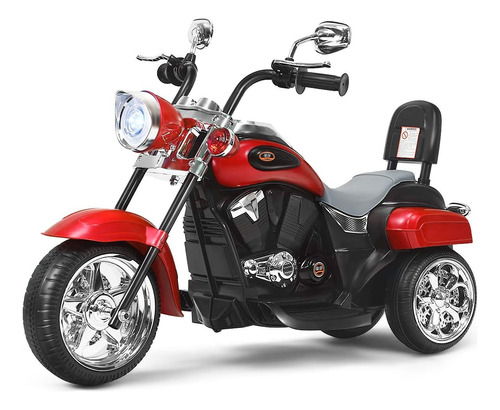 Motocicleta Eléctrica Tipo Chopper P/ Niños 6v Luces  Sonido