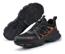 Comprar Tenis De Seguridad Casquillo Acero Negro Naranja Mod. 3117