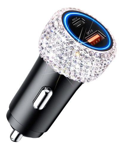 Adaptador Cargador Coche Usb C 54 W Bling Diamond Pd Qc 2 LG