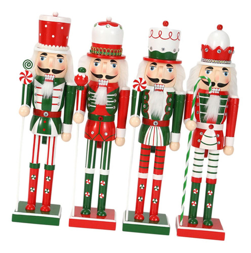 Figuras Decorativas De Cascanueces De Navidad, 38cm