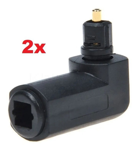 02und Adaptador Conector Curva L 90 Graus Otico Toslink Tv