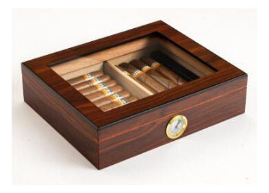 Humidor De Cigarros, Caja De Cigarros De Madera Con Higrómet