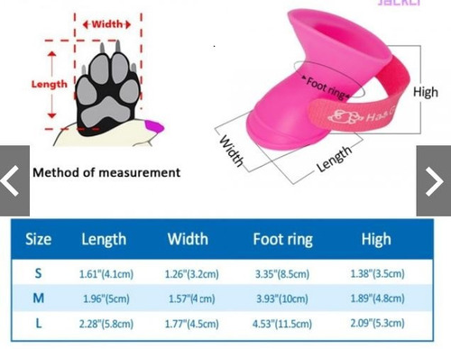 Imagen 3 de 3 de Zapatos En Goma Impermeables Para Perro Y Gato