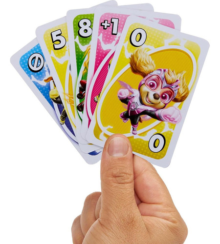 Juego De Cartas Uno Junior Mattel Patrulla Canina 3 Niveles