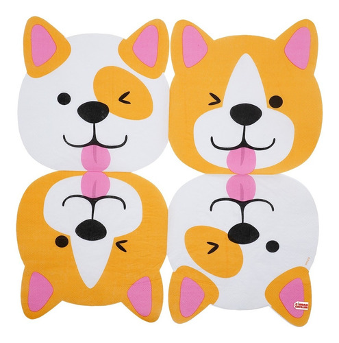 Servilletas Mascotas Perritos X 12 Animal Descartable - Cc