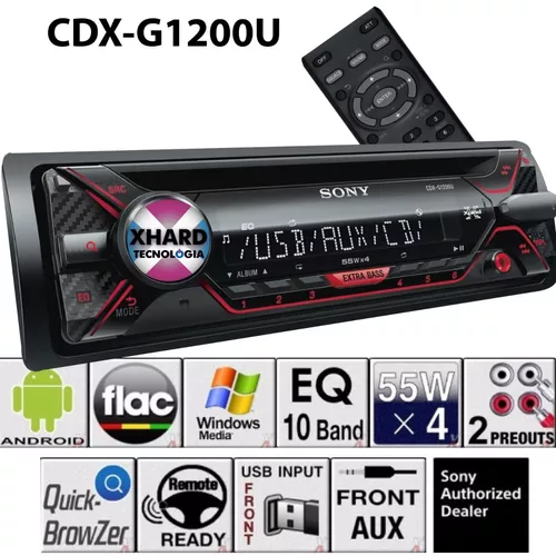 CDX-G1200U Autoradio SONY Android MP3,CD,USB,AUX