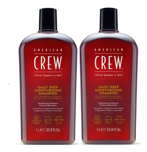 Duo Shampoo Hidratación Deep Moisturizing American Crew 1lt.