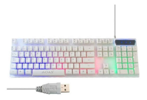 Imagen 5 de 5 de Combo Gamer Teclado Con Luz Y Letra Ñ + Mouse Optico M400