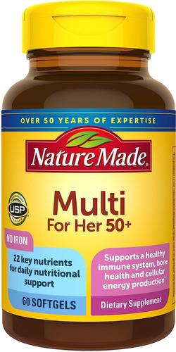 Multivitaminico Para Mujeres 50+ Nature Made 60 Softgel