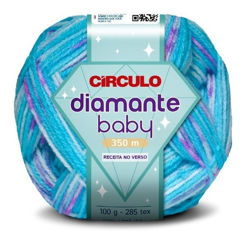 Lã Bebê Fio Diamante Baby Círculo 100g 350m - 9752 Céu Cor 9752- Ceu