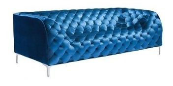 Sofa Modelo Providence - Terciopelo Azul Këssa Muebles