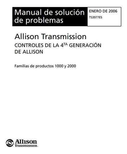 Manual Solucionario Problemas Cajas Allison Serie 1000/2000