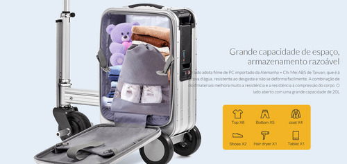 Mala De Viagem Eletrica Inteligente Airwheel Robot 20l