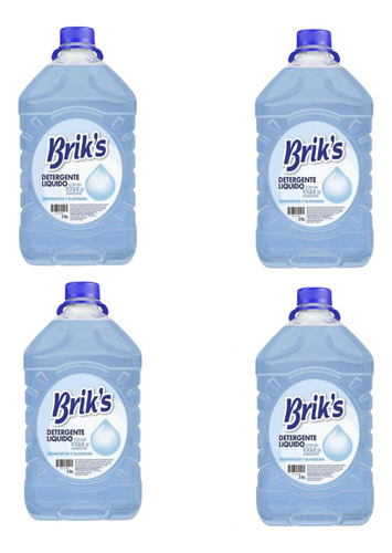 Detergente Matic Briks Celeste 5lt Pack 4un Original