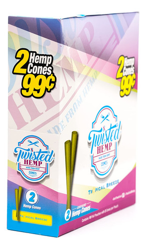 Twisted Hemp Conos Al Por Menor (brisa Tropical)