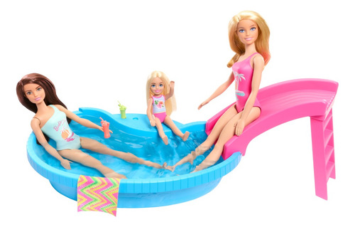 Barbie Set De Juego Alberca Glam Con Muñeca Multicolor