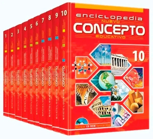 Enciclopedia Escolar Nuevo Concepto - 10 Tomos Y 3 Cd 