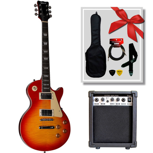 Guitarra Eléc. Queen Slpp380 Tipo Les Paul + Amp. Scorp. G15