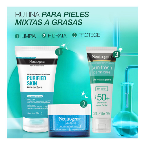 Protector Solar Facial Sin Color Neutrogena Sun Fresh 40g