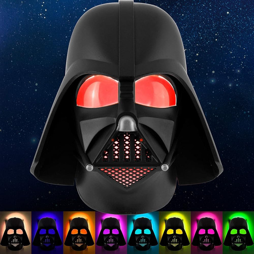 ~? Star Wars Darth Vader Luz Nocturna Led, Cambio De Color, 