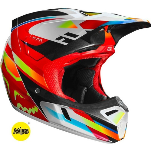 Imagen 1 de 6 de Casco Motocross Fox V3 Motif #21768-080