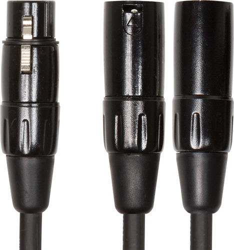 Cable Y Serie Black Xlr H - 2 Xlr M 15cm Roland Rcc-yc-xf2xm